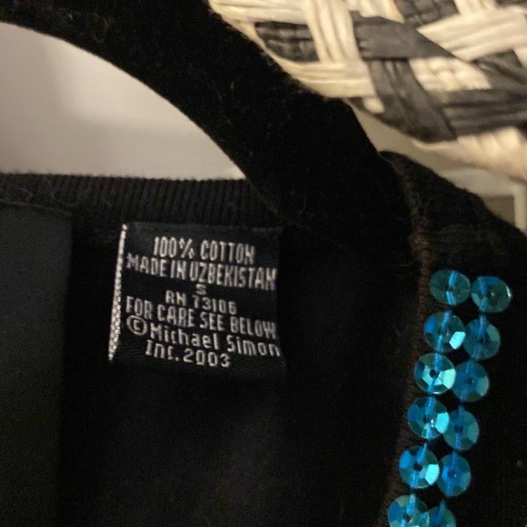 Michael Simon event shirt all types of sequined cocktail great party or cruise - Picture 6 of 6